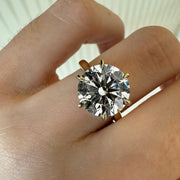 5 Carat Big Round Moissanite Ring 925 Silver image 2