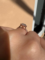 Load image into Gallery viewer, 2.50 Carat Oval Lab Grown Diamond Halo 14k Gold Engagement Ring | IGI Certified image 12