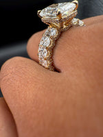 Load image into Gallery viewer, Radiant Cut Lab Diamond Engagement Ring | Gold,Platinum or Silver Prong Set image 9