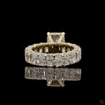 Load image into Gallery viewer, Radiant Cut Lab Diamond Engagement Ring | Gold,Platinum or Silver Prong Set image 10