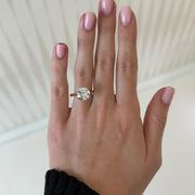 5 Carat Big Round Moissanite Ring 925 Silver image 1