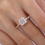 Load image into Gallery viewer, four prong engagement ring
four prong setting
gold prong ring
gold prong setting
sparkling gold ring
sparkling engagement ring
brilliant princess cut
brilliant cut gemstone
clear moissanite ring
clear gemstone ring
crystal clear ring
luxury moissanite
premium moissanite
diamond alternative ring
ethical engagement ring
conflict free ring
eco friendly ring
eco bridal jewelry
sustainable jewelry
handcrafted bridal ring
artisan engagement ring
custom engagement ring
customizable bridal ring