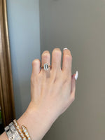 Load image into Gallery viewer, 4 Carat Emerald Cut Moissanite Hidden Halo Solitaire Engagement Ring image 1