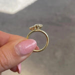Load image into Gallery viewer, Pear Cut Moissanite Diamond Toi Et Moi Ring | Solid Gold Anniversary Ring image 5