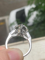Load image into Gallery viewer, 2 CT Heart Cut Lab Grown Diamond Engagement Ring – Sterling Silver Three Stone Ring image 3