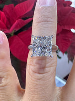 Load image into Gallery viewer, Princess Cut Diamond Engagement Ring, 5 CT Princess Cut Diamond Ring IGI Certified, 14K Yellow Gold Princess Cut Engagement Ring image 7