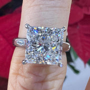 Princess Cut Diamond Engagement Ring, 5 CT Princess Cut Diamond Ring IGI Certified, 14K Yellow Gold Princess Cut Engagement Ring image 1