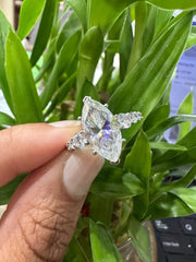 5 Ct Marquise Diamond Engagement Ring for Women | Platinum Finish | Statement Bridal Ring | Marquise Diamond Ring image 1