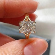 5 Carat E, VVS2 IGI Certified Radiant Cut Diamond Engagement Ring, Split band Ring, Anniversary bridal Wedding Gift For Her. image 1