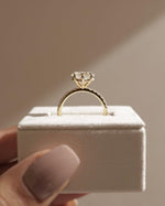 Load image into Gallery viewer, 2.00 CT Heart Moissanite Engagement Ring, 14K Gold Heart Cut Pave Set Band Moissanite Ring, Half Pave Band Ring, GRA certified D-VVS1 ring. image 5