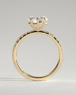 Load image into Gallery viewer, 2.00 CT Heart Moissanite Engagement Ring, 14K Gold Heart Cut Pave Set Band Moissanite Ring, Half Pave Band Ring, GRA certified D-VVS1 ring. image 2