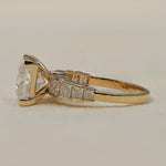 Load image into Gallery viewer, Princess Lab Grown Diamond Engagement Ring, 14k Gold Statement Ring, Promise Ring, Bridal Fine Jewelry image 10