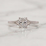 Load image into Gallery viewer, Lab Grown E,VVS2, IGI Certified Cushion Diamond Engagement Ring, Split Band Ring, Solitaire Cushion Ring for Her Anniversary Gifts image 1
