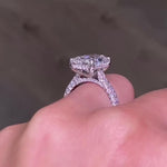 Load image into Gallery viewer, 5CT Radiant Cut Moissanite Engagement Ring 14K Solid Gold Pave Setting Hidden Halo Wedding Ring Promise Ring Anniversary Gift For Women image 5
