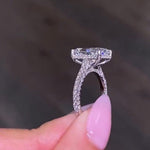Load image into Gallery viewer, 5CT Radiant Cut Moissanite Engagement Ring 14K Solid Gold Pave Setting Hidden Halo Wedding Ring Promise Ring Anniversary Gift For Women image 2