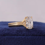 Load image into Gallery viewer, IGI Lab-Grown Old Mine Cut Cushion Diamond Split Shank Engagement Ring image 2