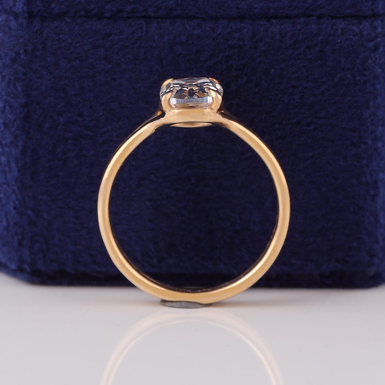 IGI Lab-Grown Old Mine Cut Cushion Diamond Split Shank Engagement Ring image 5