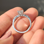 Load image into Gallery viewer, Radiant Cut Hidden halo White Gold Ring Anniversary Gift Promise Ring For Him