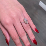 Load image into Gallery viewer, 4 CT Marquise Cut Moissanite Engagement Ring, 14K Solid Gold 6 Prong With Hidden Halo Ring, Elongated Marquise Solitaire Bridal Wedding Ring image 2