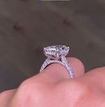 Load image into Gallery viewer, 5CT Radiant Cut Moissanite Engagement Ring 14K Solid Gold Pave Setting Hidden Halo Wedding Ring Promise Ring Anniversary Gift For Women image 3