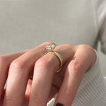 Load image into Gallery viewer, UNIQUE 2 Carat Asscher Cut Lab Grown Diamond Brick Band Solitaire Ring: 14k Yellow Gold Flush Fit 3.5MM Engagement Ring / Vintage Style Ring image 4