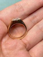 Load image into Gallery viewer, minimalist bezel diamond ring cushion cut for proposal
