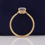 Load image into Gallery viewer, Emerald Cut Lab Grown Diamond Engagement Ring, Double Shank 10K Yellow Gold, IGI Certified image 5