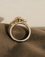 Load image into Gallery viewer, 1 Ct Marquise Cut Moissanite ring , 14k Gold Cluster Engagement ring, Vintage Inspired