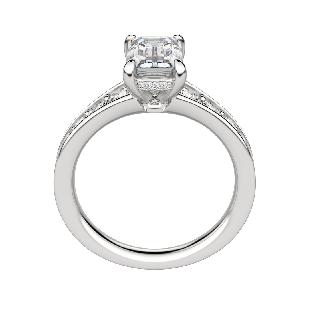 IRIS BOLD EMERALD CUT MOISSANITE ENGAGEMENT RING