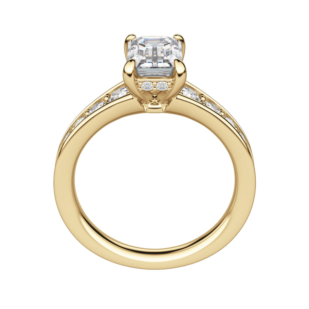 IRIS BOLD EMERALD CUT MOISSANITE ENGAGEMENT RING