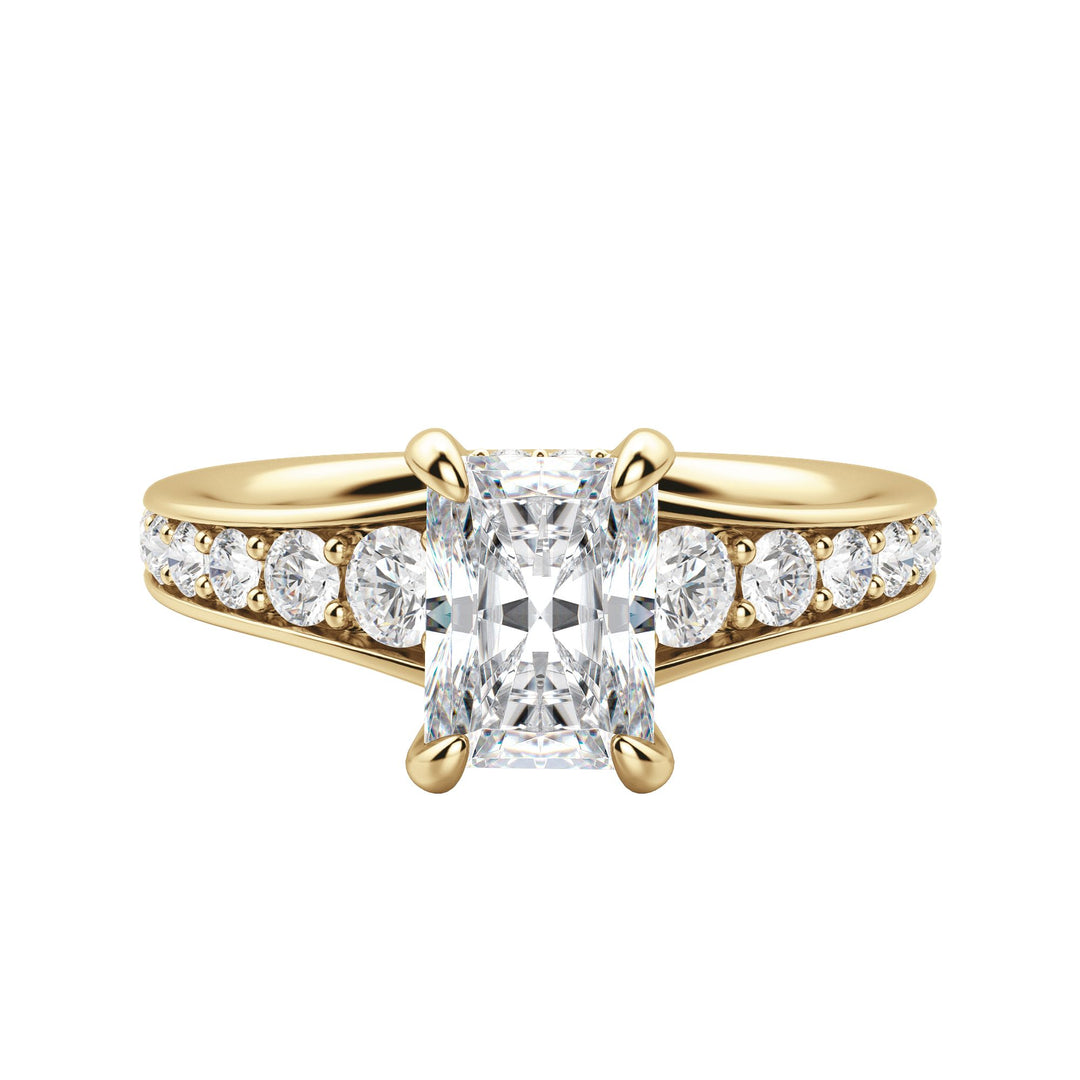 IRIS BOLD RADIANT CUT MOISSANITE ENGAGEMENT RING