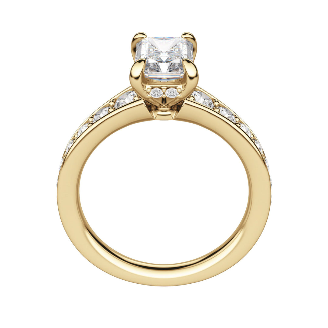 IRIS BOLD RADIANT CUT MOISSANITE ENGAGEMENT RING