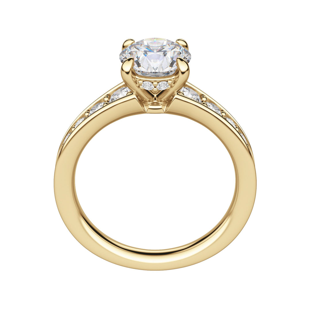 IRIS BOLD ROUND CUT MOISSANITE ENGAGEMENT RING