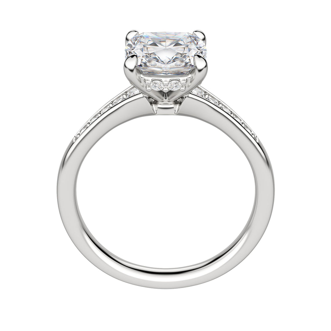 IRIS CUSHION CUT MOISSANITE ENGAGEMENT RING