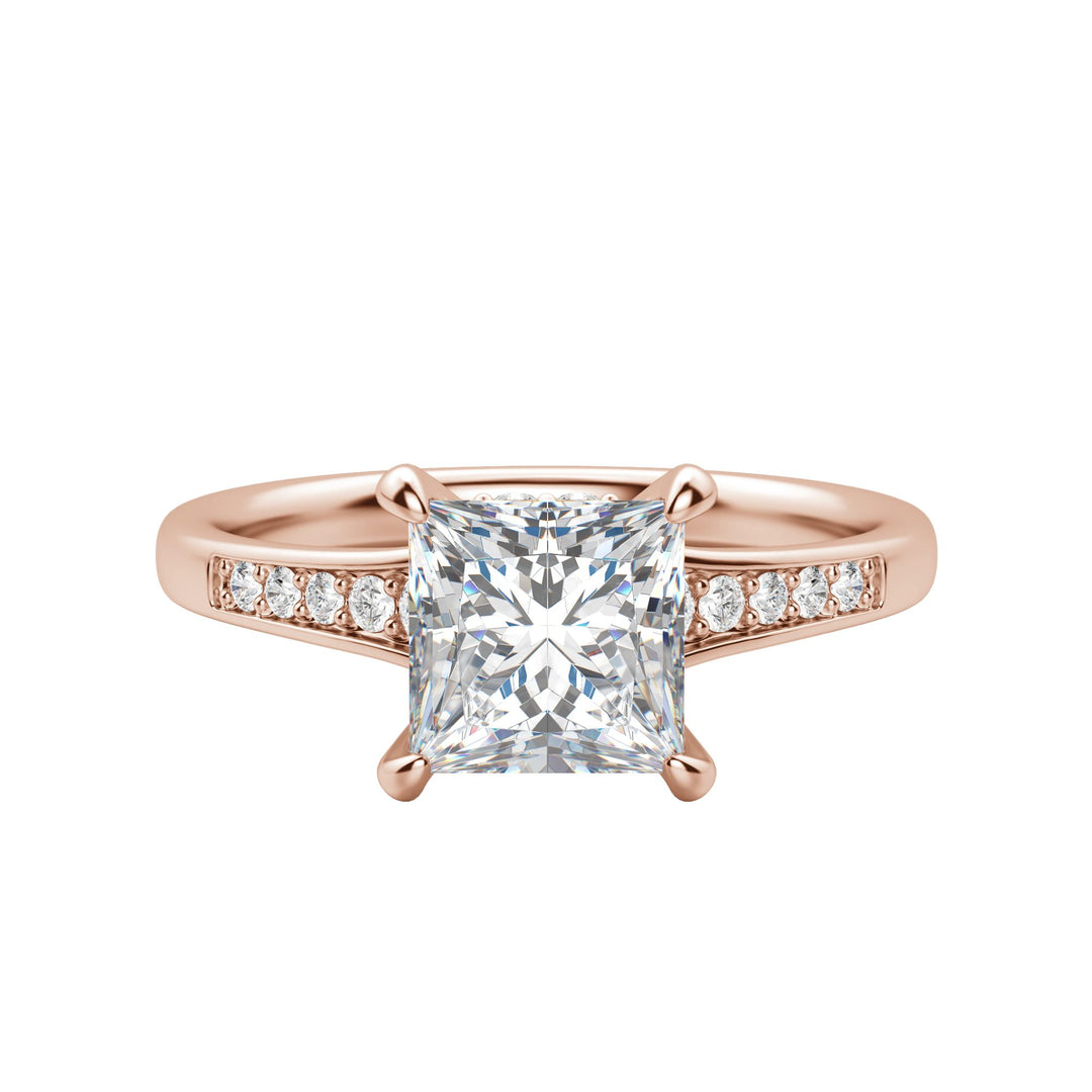 IRIS PRINCESS CUT MOISSANITE ENGAGEMENT RING