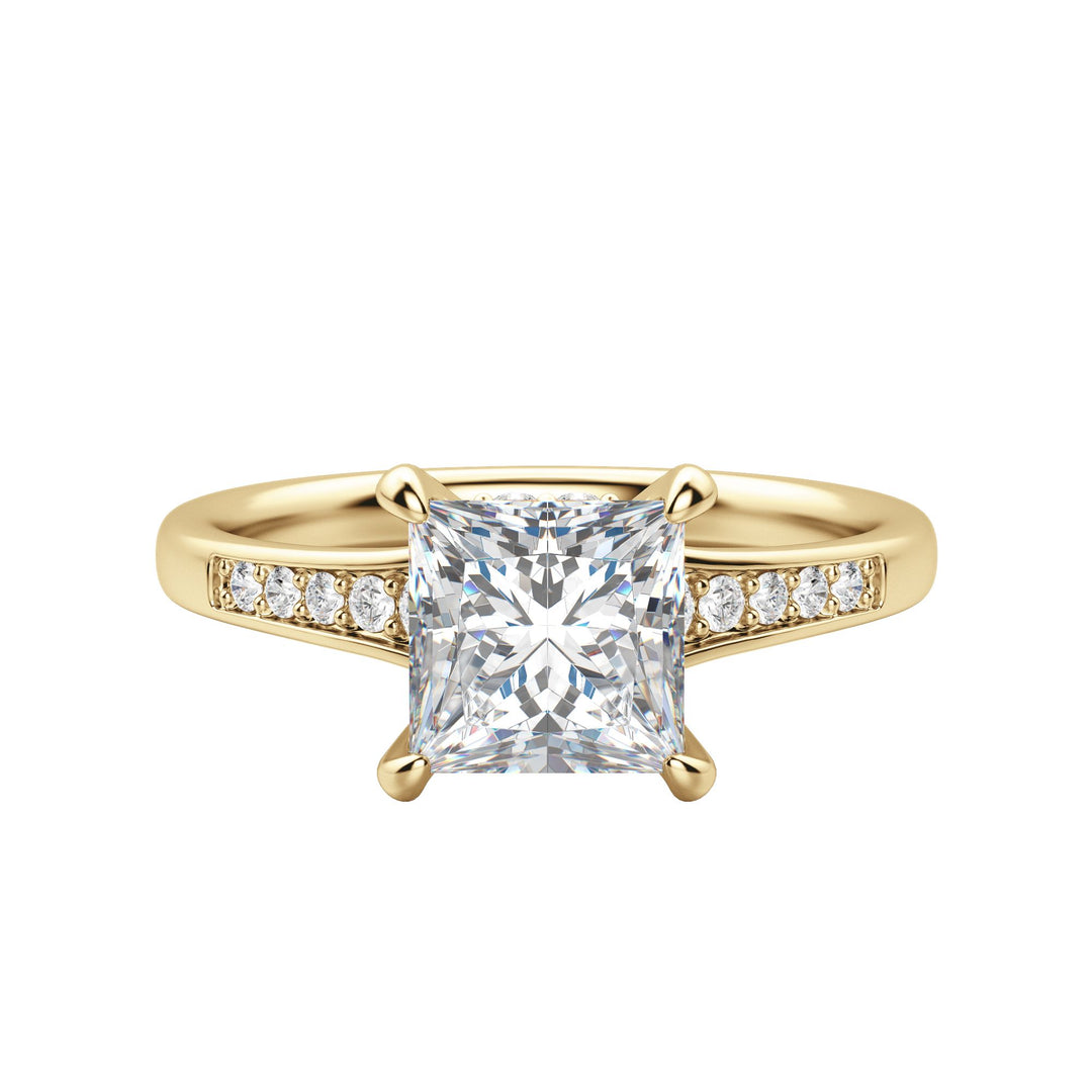 IRIS PRINCESS CUT MOISSANITE ENGAGEMENT RING