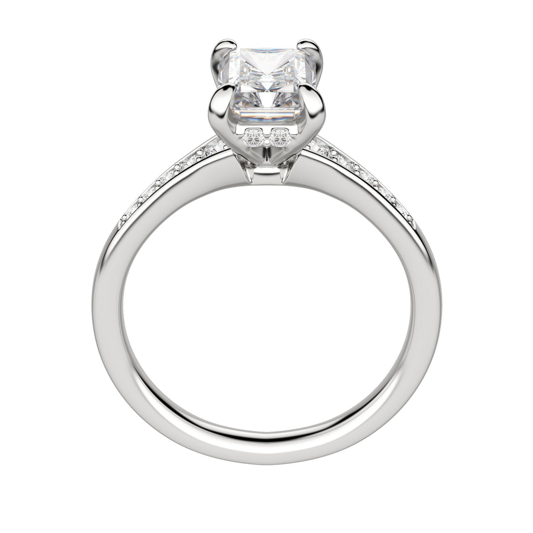 IRIS RADIANT CUT MOISSANITE ENGAGEMENT RING