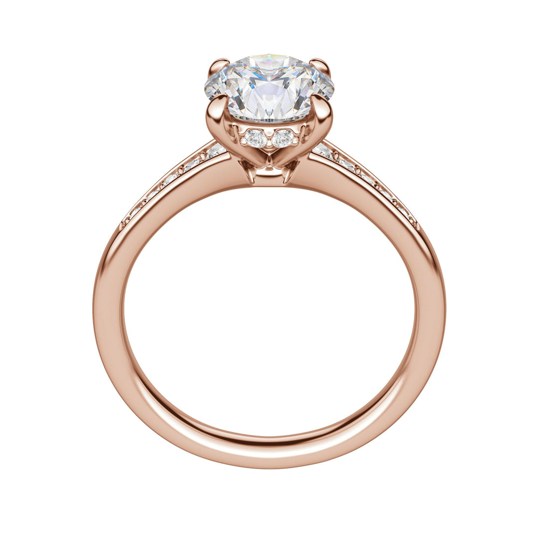 IRIS ROUND CUT MOISSANITE ENGAGEMENT RING