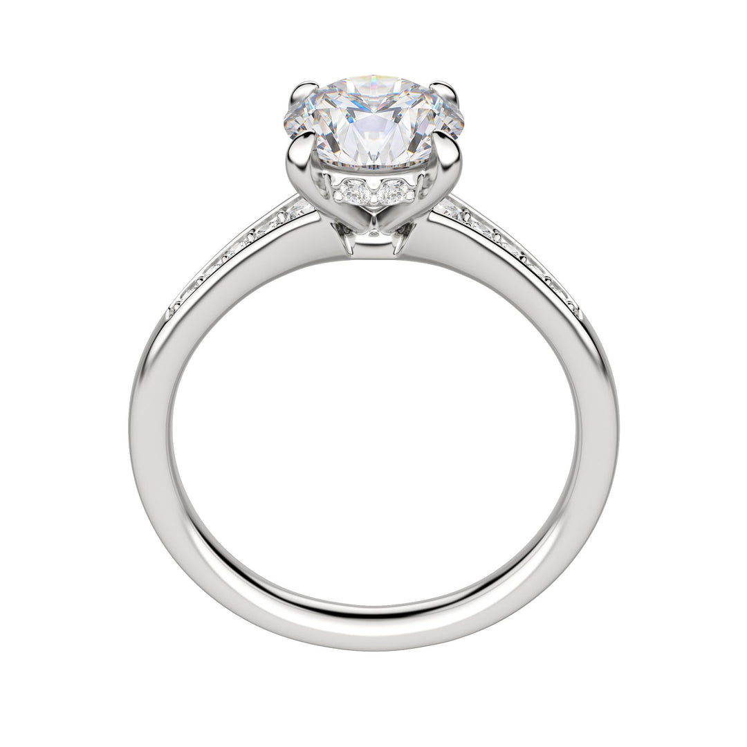 IRIS ROUND CUT MOISSANITE ENGAGEMENT RING