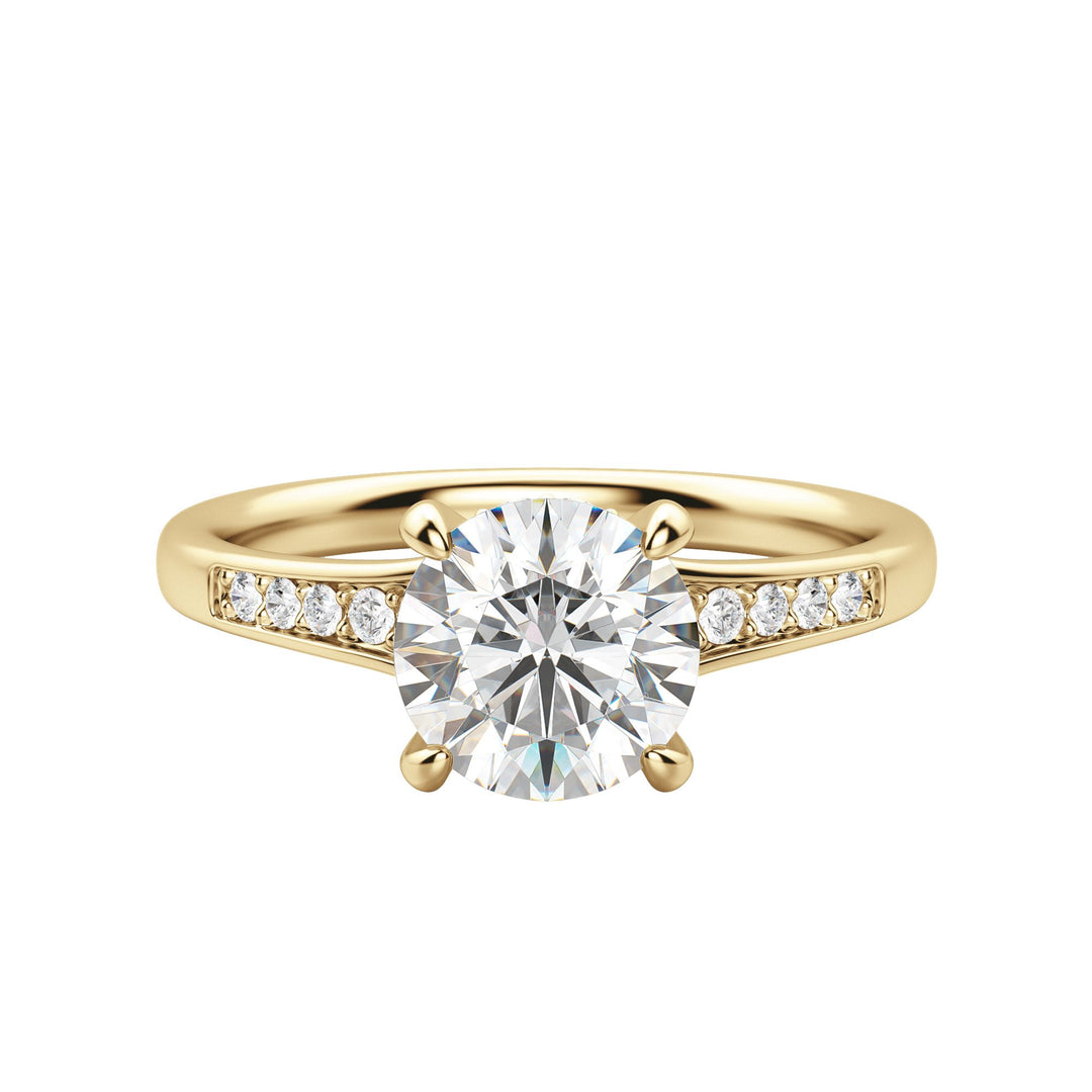 IRIS ROUND CUT MOISSANITE ENGAGEMENT RING