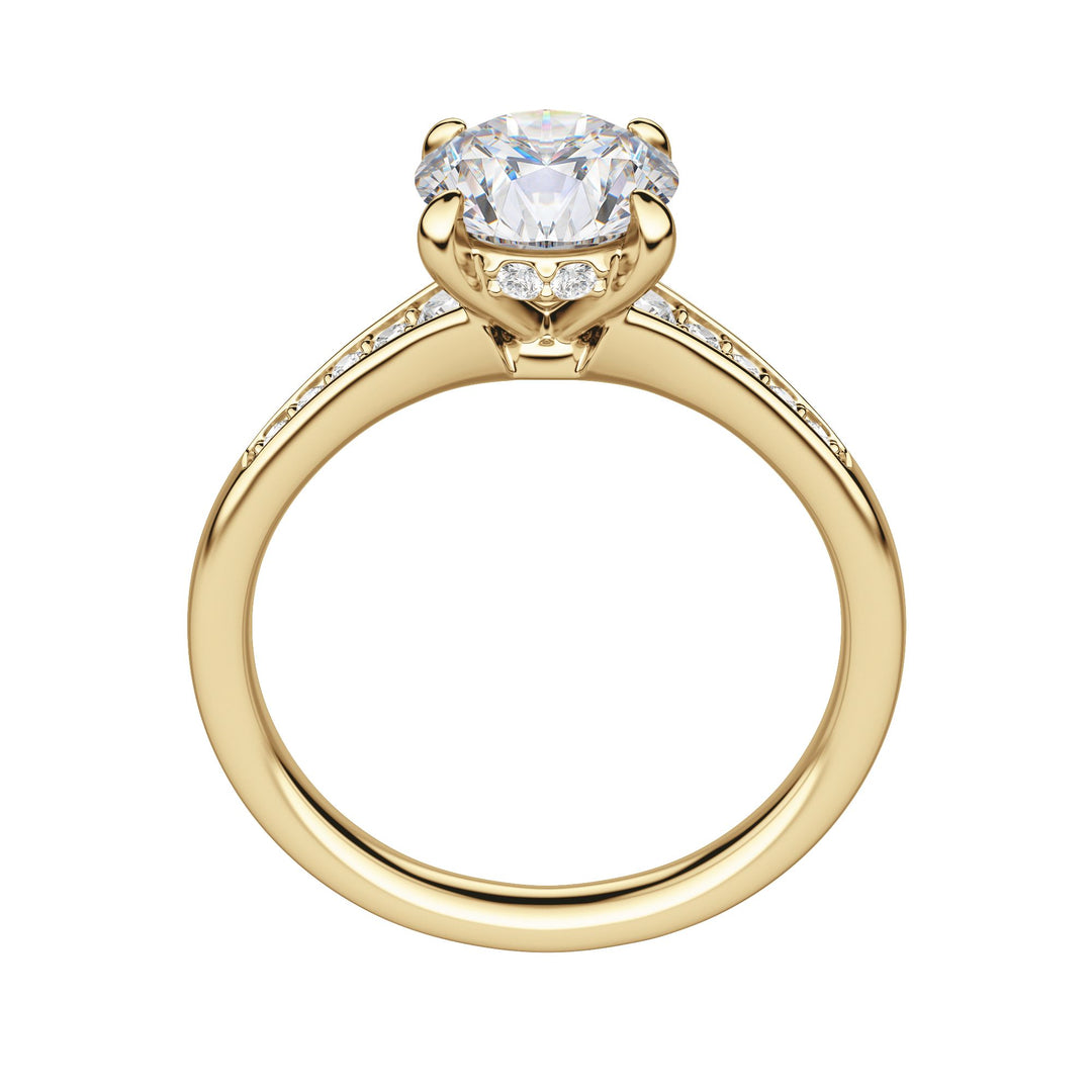 IRIS ROUND CUT MOISSANITE ENGAGEMENT RING