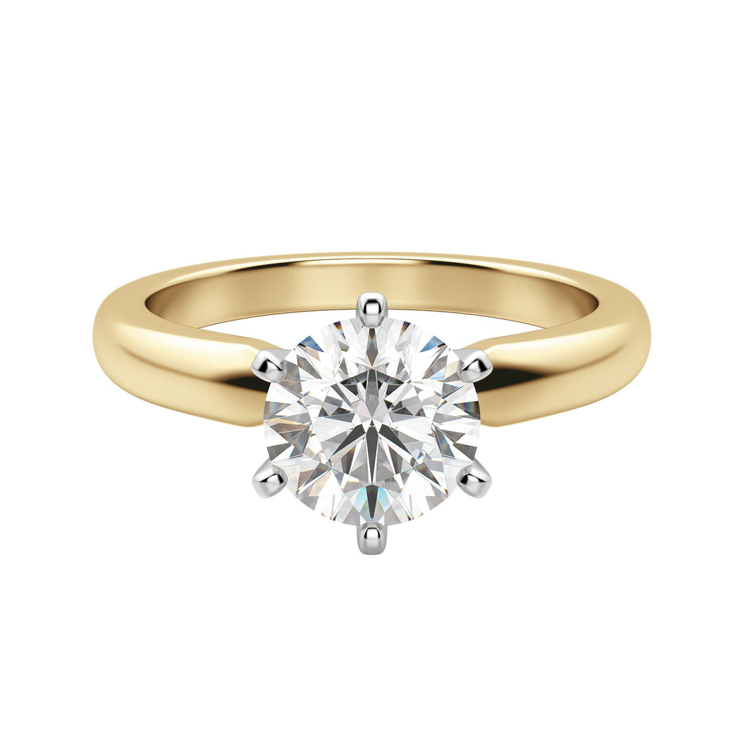 ISLE 6-PRONG ROUND CUT MOISSANITE ENGAGEMENT RING