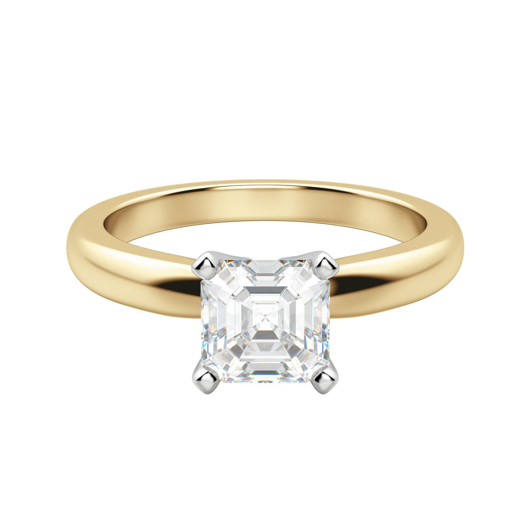 ISLE ASSCHER CUT MOISSANITE ENGAGEMENT RING