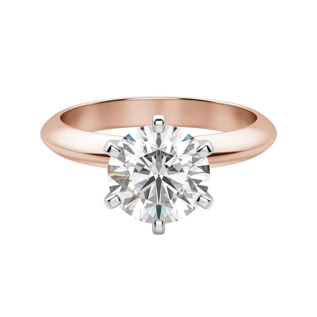 ISLE KNIFE-EDGE 6-PRONG ROUND CUT MOISSANITE ENGAGEMENT RING