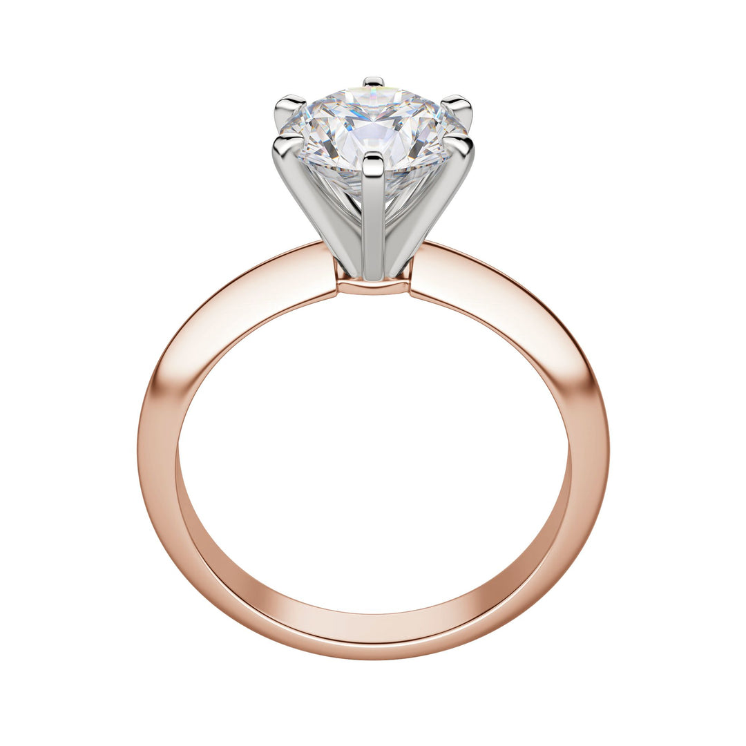 ISLE KNIFE-EDGE 6-PRONG ROUND CUT MOISSANITE ENGAGEMENT RING