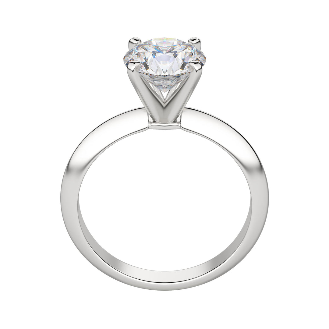 ISLE KNIFE-EDGE 4-PRONG ROUND CUT MOISSANITE ENGAGEMENT RING