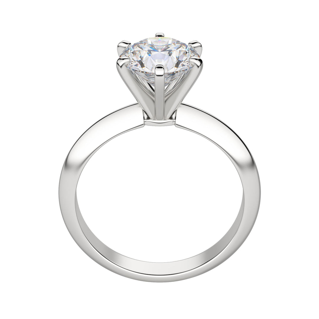 ISLE KNIFE-EDGE 6-PRONG ROUND CUT MOISSANITE ENGAGEMENT RING