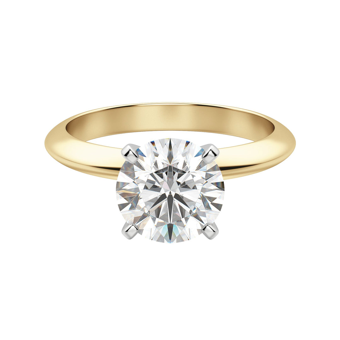 ISLE KNIFE-EDGE 4-PRONG ROUND CUT MOISSANITE ENGAGEMENT RING