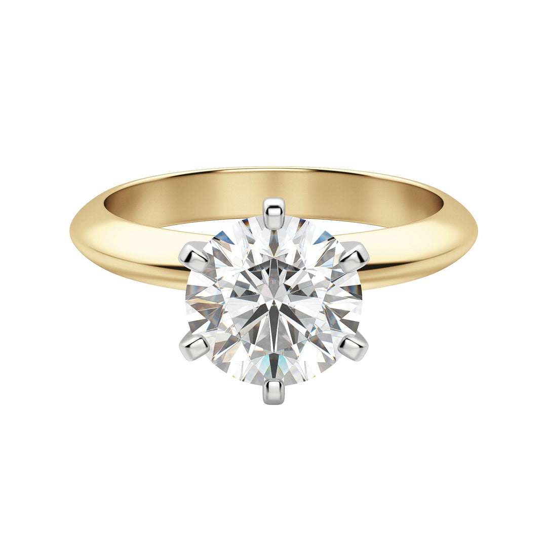 ISLE KNIFE-EDGE 6-PRONG ROUND CUT MOISSANITE ENGAGEMENT RING