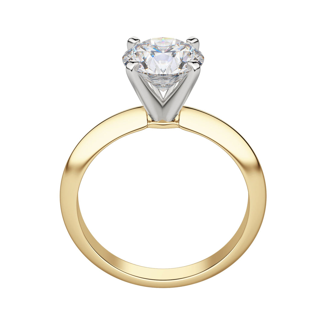 ISLE KNIFE-EDGE 4-PRONG ROUND CUT MOISSANITE ENGAGEMENT RING